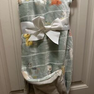 Soft Baby Blanket with Woodlands Animal Print